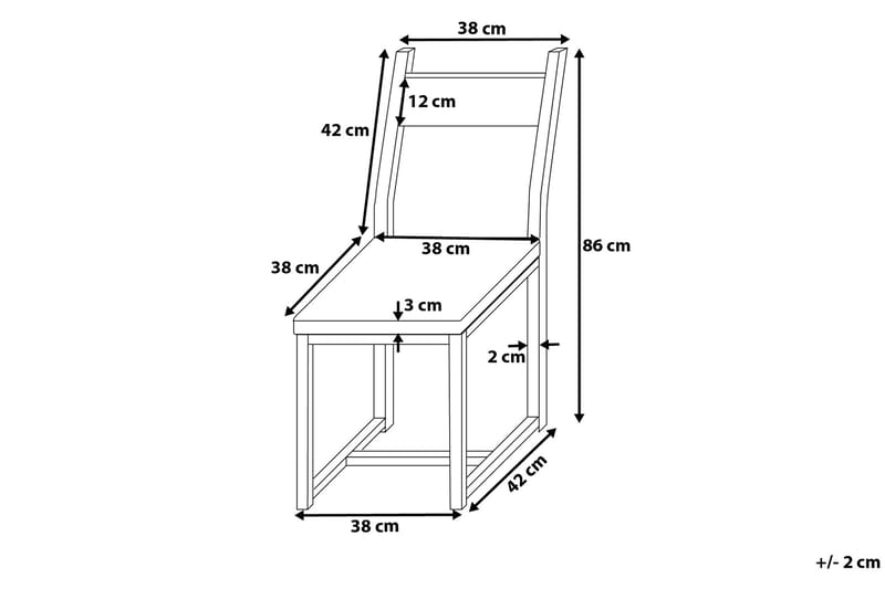 Spisegruppe Laredo 90 cm - Svart - Spisegruppe