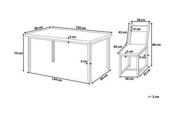 Spisegruppe Laredo 90 cm - Svart - Møbler - Bord - Spisegruppe