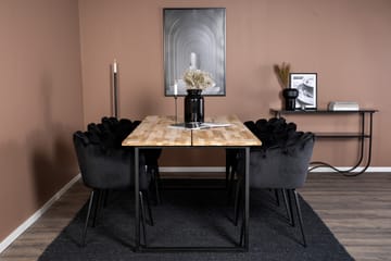 Spisegruppe Laura med 6 Limhamn Spisestoler Svart - Furniture Fashion - Møbler - Bord - Spisegruppe