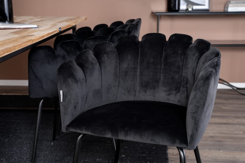 Spisegruppe Laura med 6 Limhamn Spisestoler Svart - Furniture Fashion - Møbler - Bord - Spisegruppe