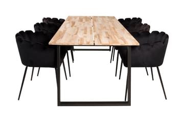 Spisegruppe Laura med 6 Limhamn Spisestoler Svart - Furniture Fashion - Møbler - Bord - Spisegruppe