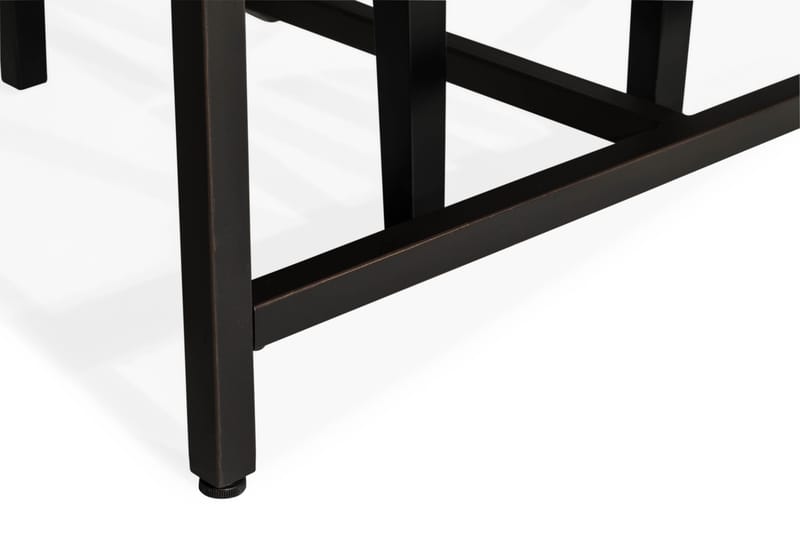 Spisegruppe Limerick 140 cm med 4 Tuva Lenestol - Rustikk Alm|Svart PU - Møbler - Bord - Spisegruppe