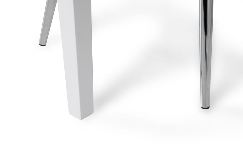 Spisegruppe Montague 140 cm Betong/Hvit/Grå/Krom - 4 Naira Stoler - Møbler - Bord - Spisegruppe