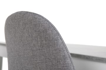 Spisegruppe Montague 140 cm Betong/Hvit/Grå/Krom - 4 Naira Stoler - Møbler - Bord - Spisegruppe