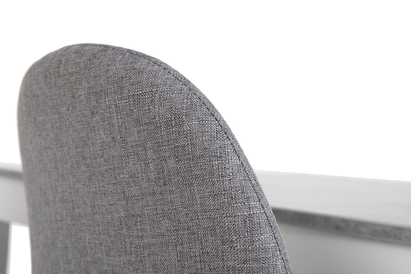 Spisegruppe Montague 140 cm Betong/Hvit/Grå/Krom - 4 Naira Stoler - Møbler - Bord - Spisegruppe