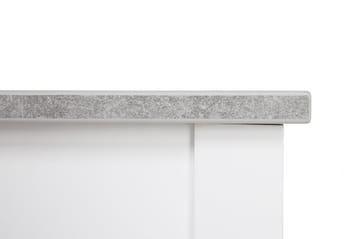 Spisegruppe Montague 140 cm Betong/Hvit/Grå/Krom - 4 Naira Stoler - Møbler - Bord - Spisegruppe