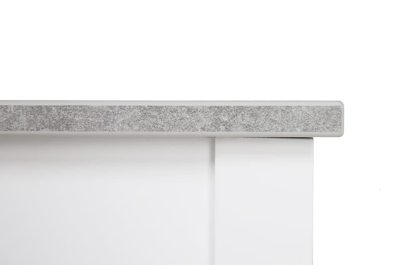 Spisegruppe Montague 140 cm Betong/Hvit/Grå/Krom - 4 Naira Stoler - Møbler - Bord - Spisegruppe