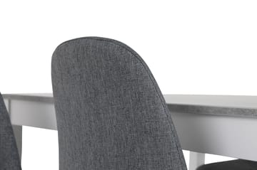 Spisegruppe Montague 140 cm Betong/Hvit/Grå/Svart - 4 Naira Stoler - Møbler - Bord - Spisegruppe