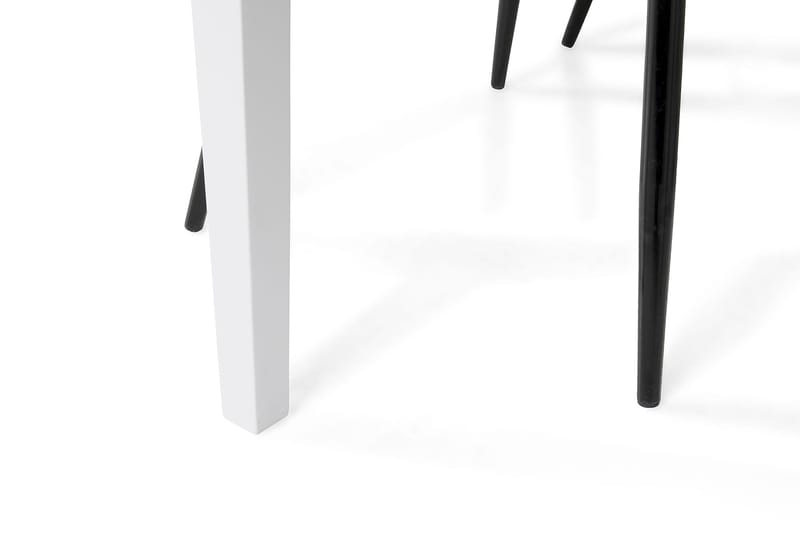 Spisegruppe Montague 140 cm Betong/Hvit/Grå/Svart - 4 Naira Stoler - Møbler - Bord - Spisegruppe