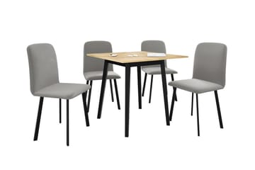 Spisegruppe Narberth - Grå/Svart/Beige - Møbler - Bord - Spisegruppe