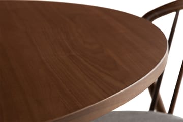 Spisegruppe Neandir 120 cm Rund inkl. 4 Neandir Stoler - Valnøtt - Møbler - Bord - Spisegruppe