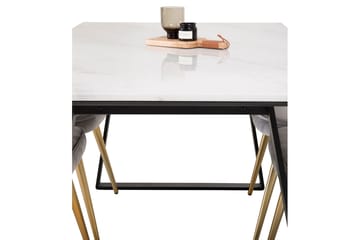 Spisegruppe Netanya med 4 Chantor Lyx Fløyelsstoler - Møbler - Bord - Spisegruppe