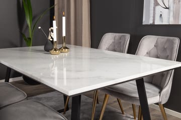 Spisegruppe Netanya med 4 Chantor Lyx Fløyelsstoler - Møbler - Bord - Spisegruppe