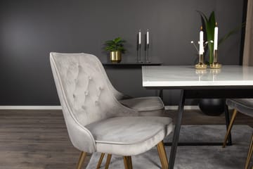 Spisegruppe Netanya med 4 Chantor Lyx Fløyelsstoler - Møbler - Bord - Spisegruppe