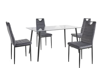 Spisegruppe Quincy 140 cm - Grå - Møbler - Bord - Spisegruppe