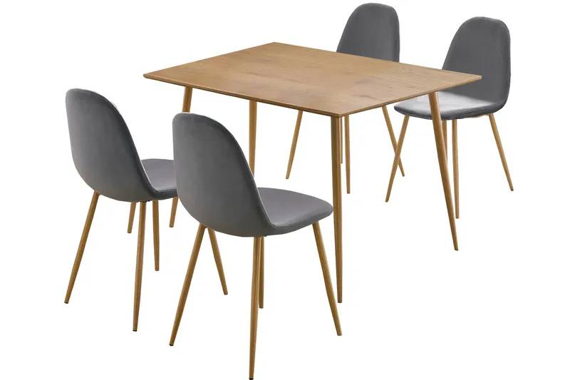 Spisegruppe Reddeer 120 cm, Antrasitt/Natur