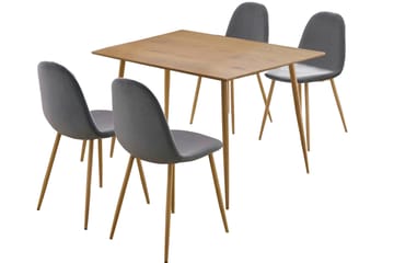 Spisegruppe Reddeer 120 cm - Grå/Natur - Møbler - Bord - Spisegruppe