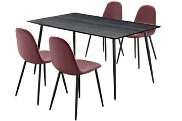 Spisegruppe Reddeer 160 cm - Rosa/Svart - Møbler - Bord - Spisegruppe