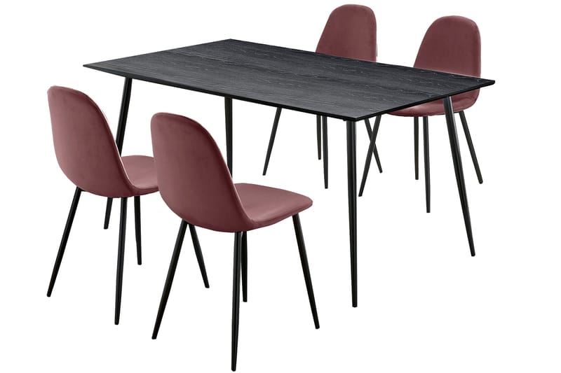 Spisegruppe Reddeer 160 cm - Rosa/Svart - Møbler - Bord - Spisegruppe