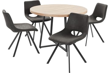 Spisegruppe Sapaso 100 cm - Antrasitt - Møbler - Bord - Spisegruppe