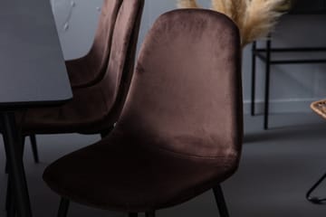 Spisegruppe Steph 180 cm med 6 Naira Spisestoler Fløyel - Møbler - Bord - Spisegruppe