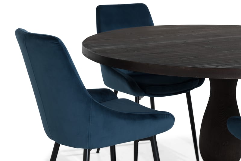 Spisegruppe Suzon 130 cm Rund med 4 Bergviken Stol - Møbler - Bord - Spisegruppe