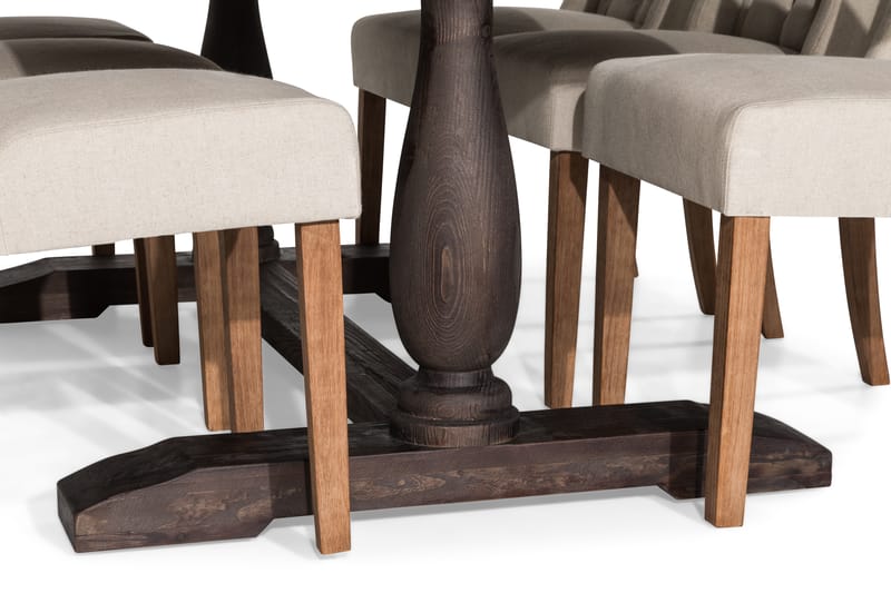 Spisegruppe Suzon 200 cm med 6 Isolde Stol - Vintage Alm|Beige - Møbler - Bord - Spisegruppe