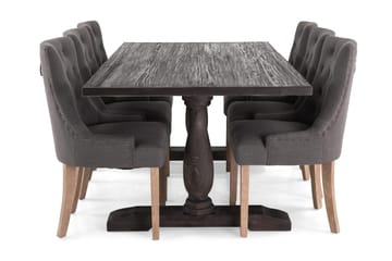 Spisegruppe Suzon 200 cm Vintage Alm/Grå - Møbler - Bord - Spisegruppe