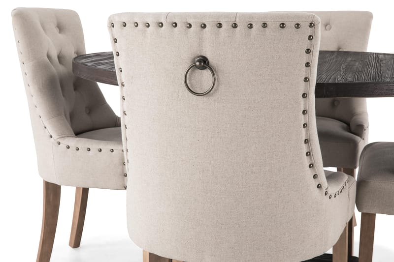 Spisegruppe Suzon Rund 130 cm Vintage Alm/Beige - Møbler - Bord - Spisegruppe