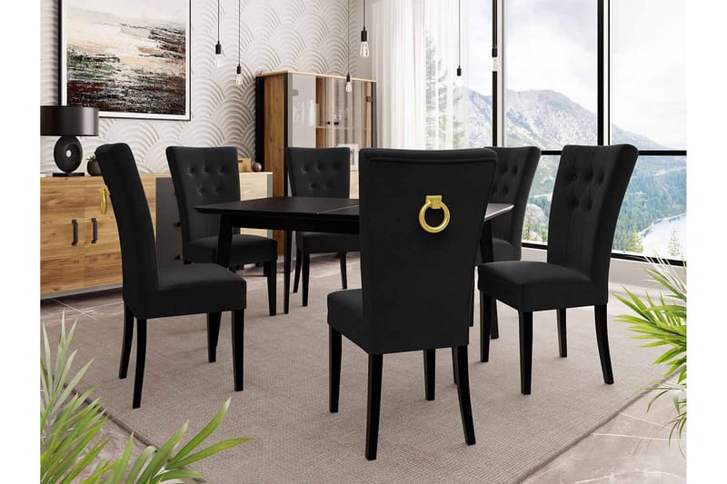 Spisegruppe - Svart - Møbler - Bord - Spisegruppe