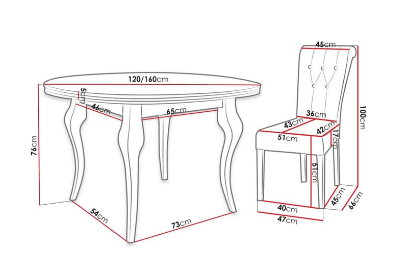 Spisegruppe - Svart - Møbler - Bord - Spisegruppe