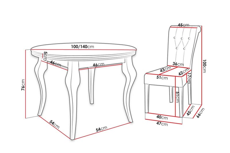 Spisegruppe - Svart - Møbler - Bord - Spisegruppe