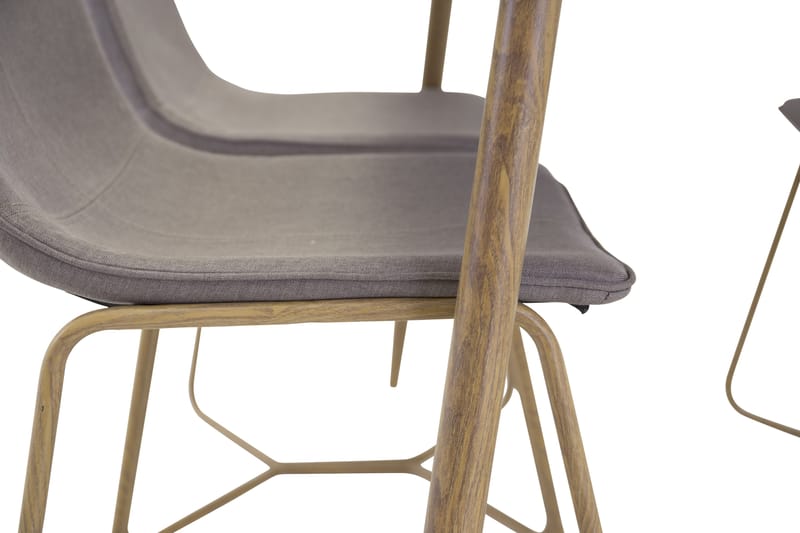 Spisegruppe Tommy 120 cm med 4 Theresa Stoler - Svart|Grå - Møbler - Bord - Spisegruppe
