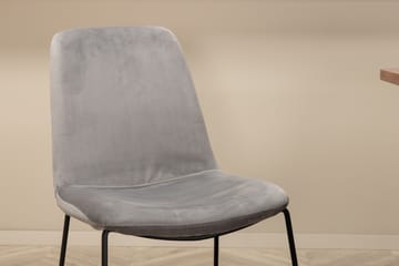 Spisegruppe Unnao 200 cm inkl. 6 Allepuz Stoler - Valnøttsbrun/Svart/Grå - Møbler - Bord - Spisegruppe