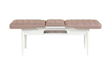 Spisegruppe Vinadi Forlengningsbar 129 cm - Hvit/Grå - Møbler - Bord - Spisegruppe