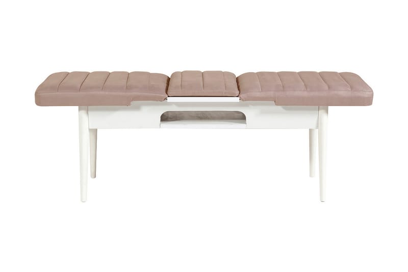 Spisegruppe Vinadi Forlengningsbar 129 cm - Hvit/Grå - Møbler - Bord - Spisegruppe