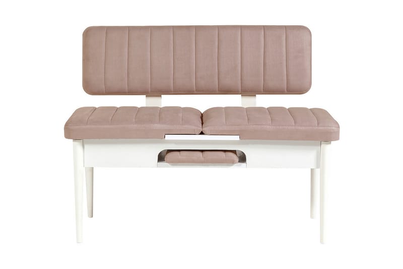 Spisegruppe Vinadi Forlengningsbar 129 cm - Hvit/Grå - Møbler - Bord - Spisegruppe