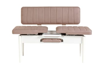 Spisegruppe Vinadi Forlengningsbar 129 cm - Hvit/Grå - Møbler - Bord - Spisegruppe