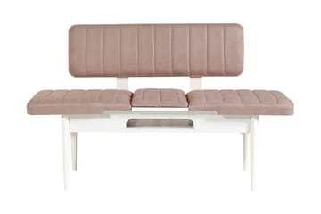 Spisegruppe Vinadi Forlengningsbar 129 cm - Hvit/Grå - Møbler - Bord - Spisegruppe