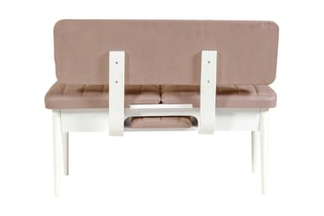 Spisegruppe Vinadi Forlengningsbar 129 cm - Hvit/Grå - Møbler - Bord - Spisegruppe