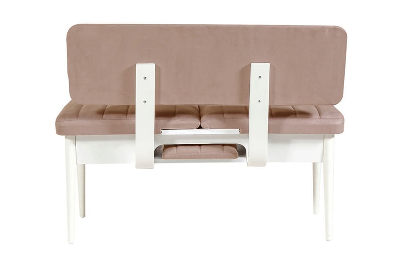 Spisegruppe Vinadi Forlengningsbar 129 cm - Hvit/Grå - Møbler - Bord - Spisegruppe