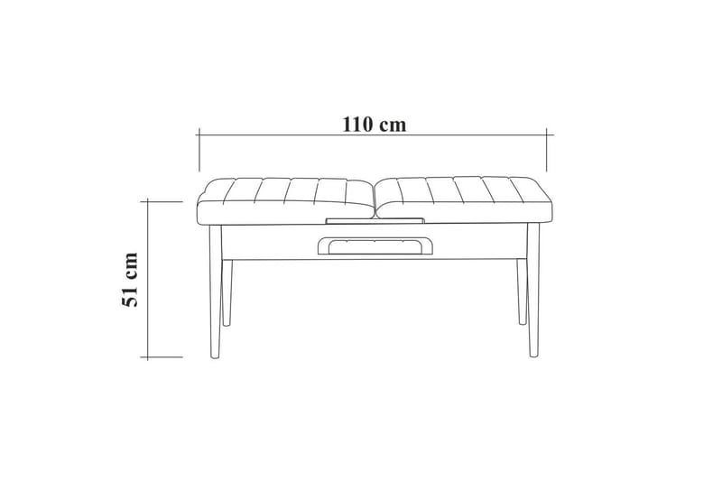Spisegruppe Vinadi Forlengningsbar 129 cm - Hvit/Grå - Møbler - Bord - Spisegruppe