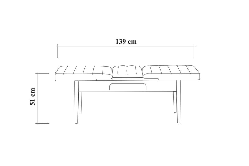 Spisegruppe Vinadi Forlengningsbar 129 cm - Hvit/Grå - Spisegruppe