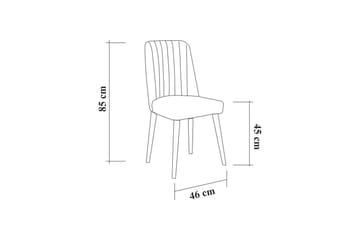 Spisegruppe Vinadi Forlengningsbar 129 cm - Hvit/Grå - Møbler - Bord - Spisegruppe