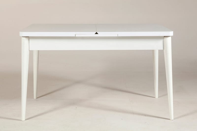 Spisegruppe Vinadi Forlengningsbar 129 cm - Hvit/Grå - Møbler - Bord - Spisegruppe