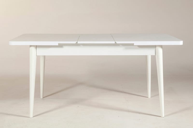 Spisegruppe Vinadi Forlengningsbar 129 cm - Hvit/Grå - Møbler - Bord - Spisegruppe