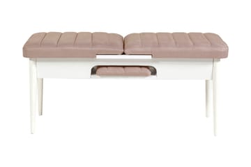 Spisegruppe Vinadi Forlengningsbar 129 cm - Hvit/Grå - Møbler - Bord - Spisegruppe