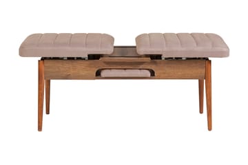 Spisegruppe Vinadi Forlengningsbar 129 cm - Hvit/Grå - Møbler - Bord - Spisegruppe