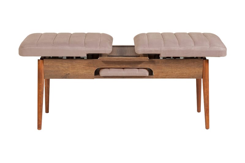Spisegruppe Vinadi Forlengningsbar 129 cm - Hvit/Grå - Møbler - Bord - Spisegruppe