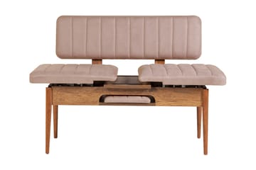 Spisegruppe Vinadi Forlengningsbar 129 cm - Hvit/Grå - Møbler - Bord - Spisegruppe